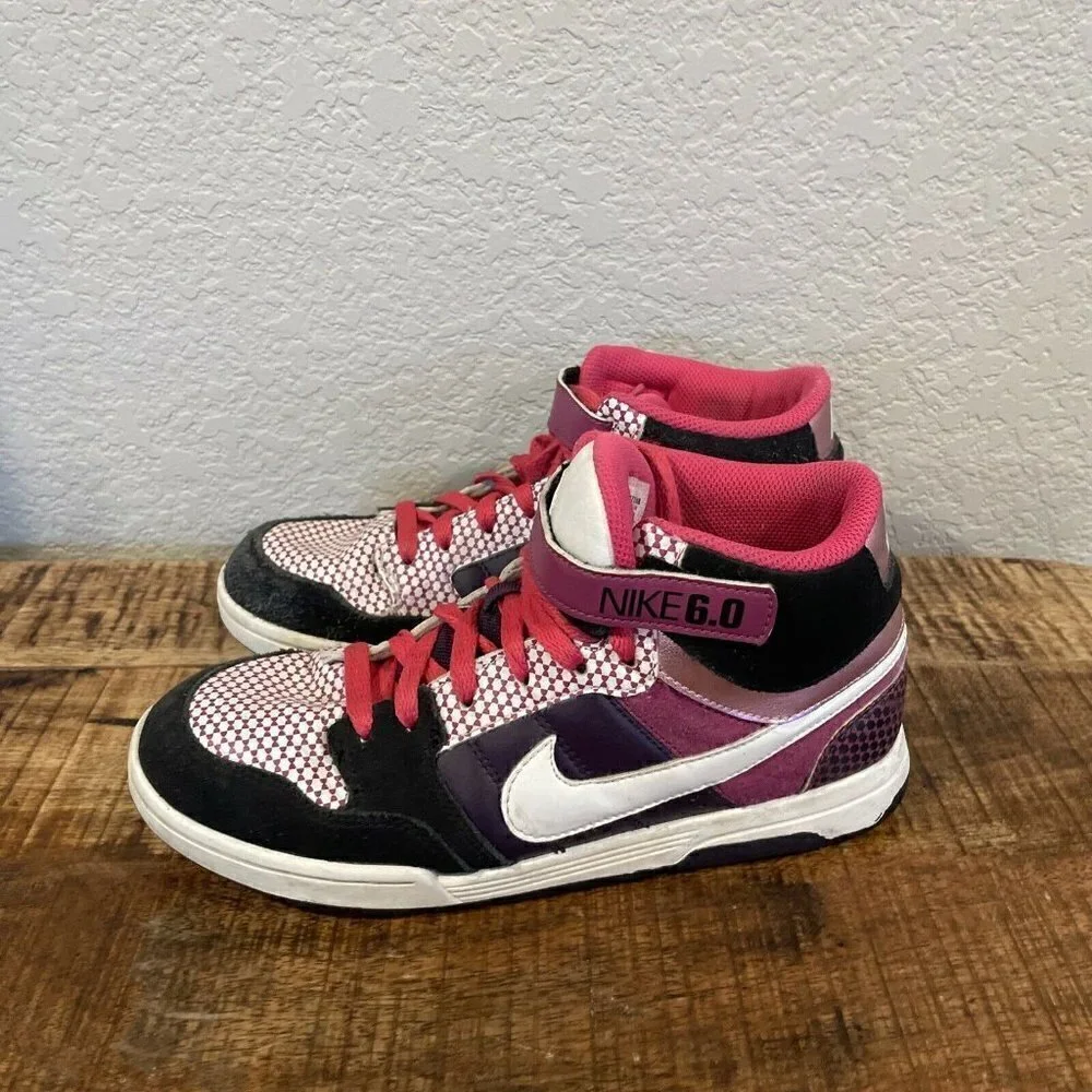 Nike Shoes Youth Girl Sz US 5Y EUR 37.5 Air Morgan 2 Mid Blk Gray Pink Sneakers